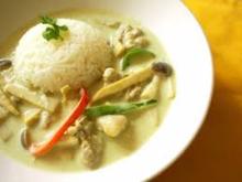 Green curry (Coriander,Onion,Green curry paste)